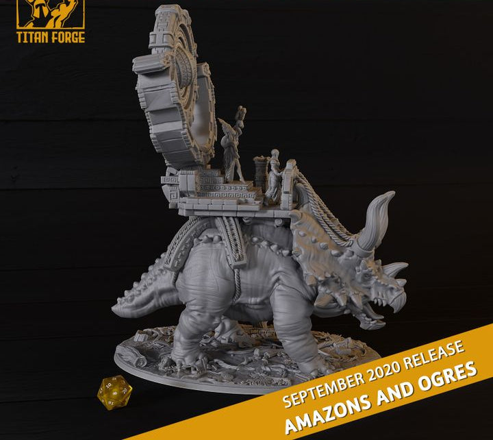 Amazon Ceratops With Priestess
