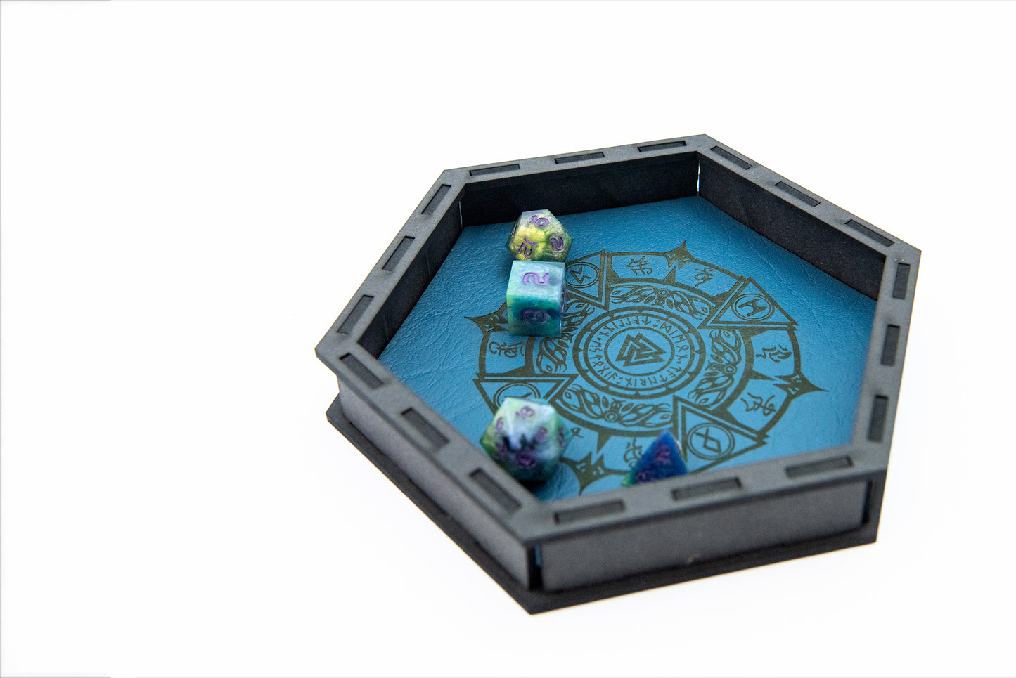 Dice tray with inlay
