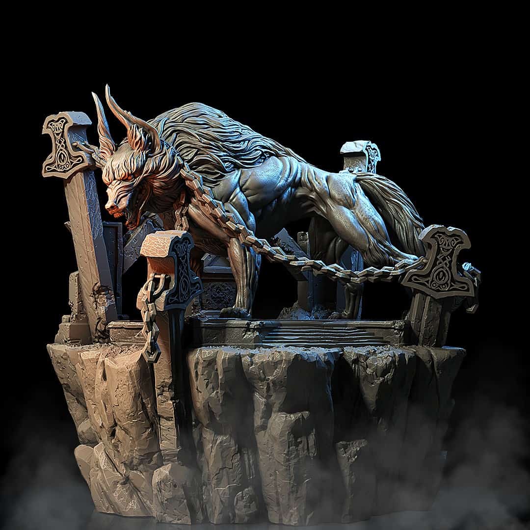 Fenrir de wolf-God (Fenris the Lycan god)