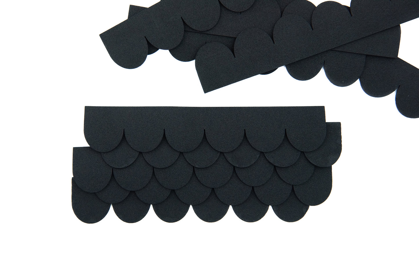 Pre-cut foam scales row 2