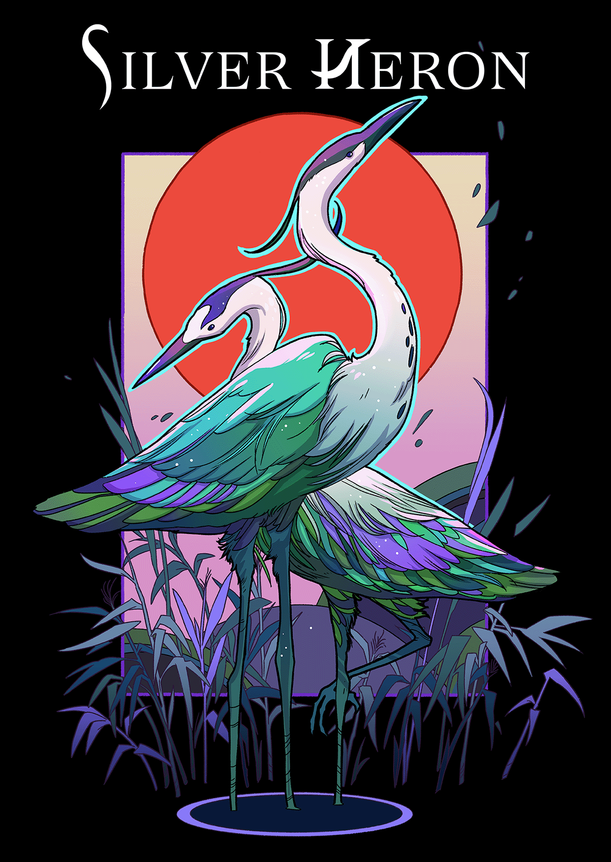 Two Herons Totebag