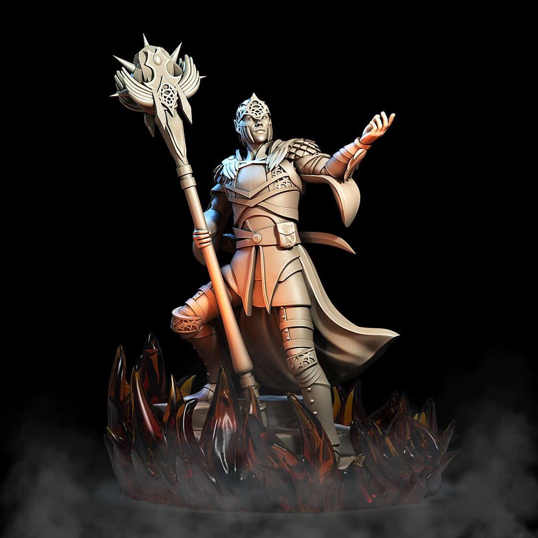 Zonne-elf tovenaar (Sun elf spellsword) (poses)