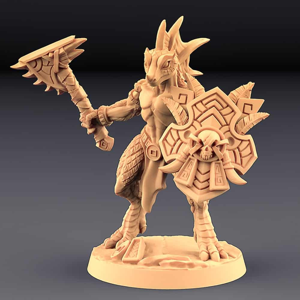 Lizardfolk 5 - Shielded Axe