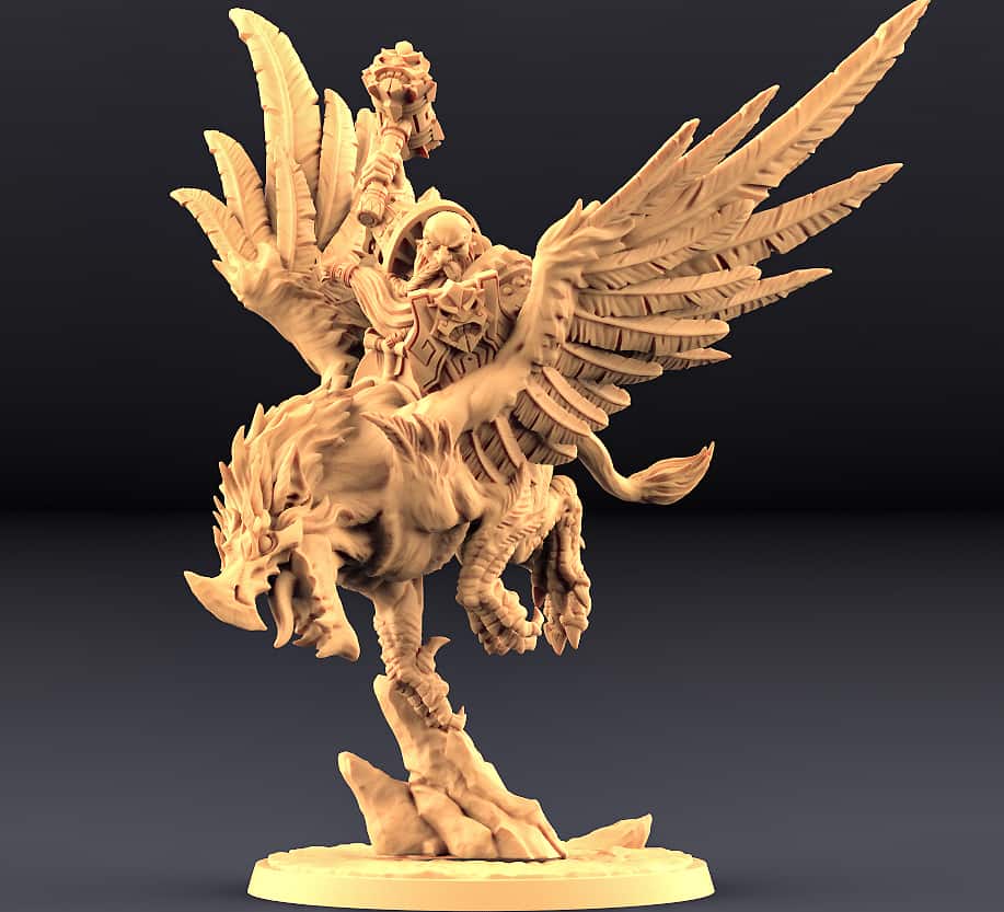 Alvar on Thunderbeak - Dwarven Lord on Gryphon