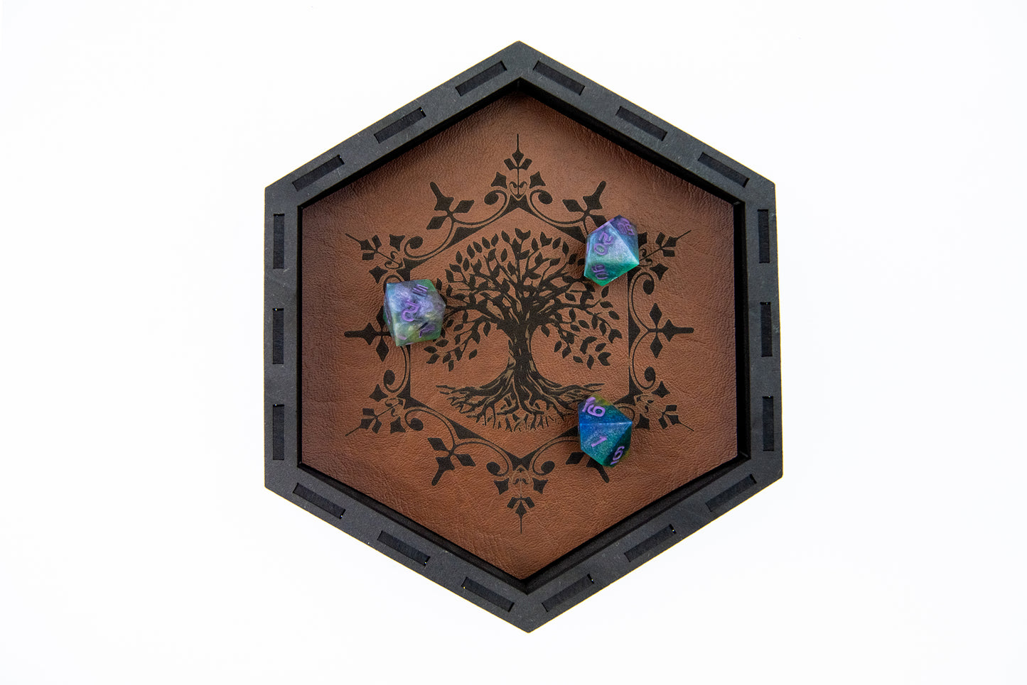 Dice tray with inlay