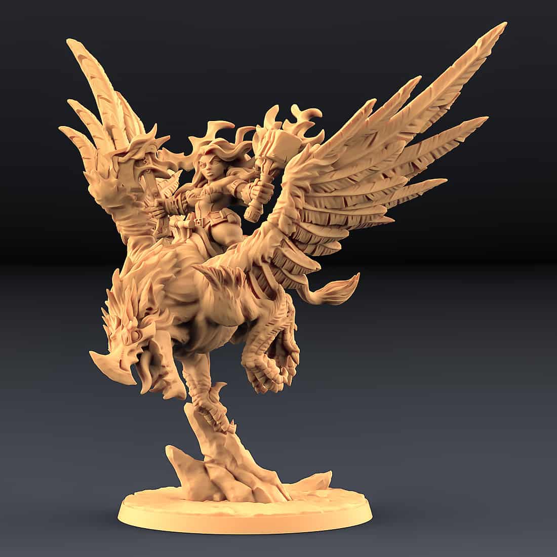 Helga on Gryphon - Dwarven Oathbreakers