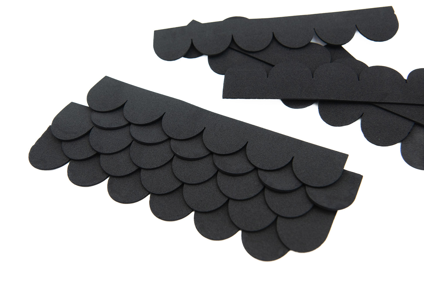 Pre-cut foam scales row 2