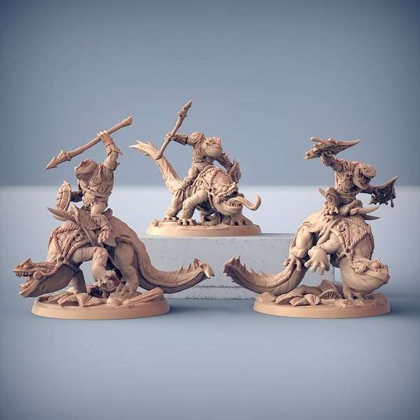 Salamander ruiters (Salamander riders) (poses)